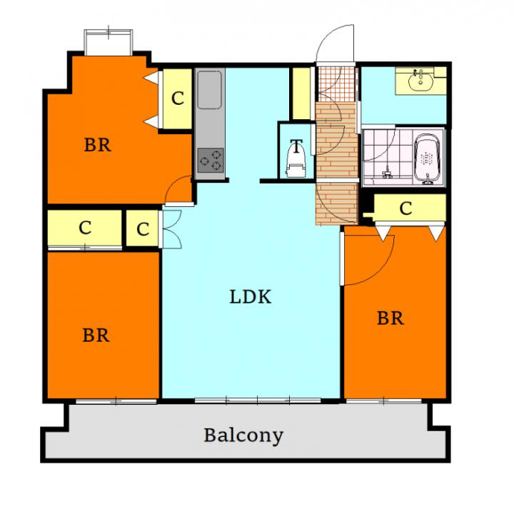 [Rent]Apratment HinodechoYokosuka T邸（Apartment）｜9 mins walking to